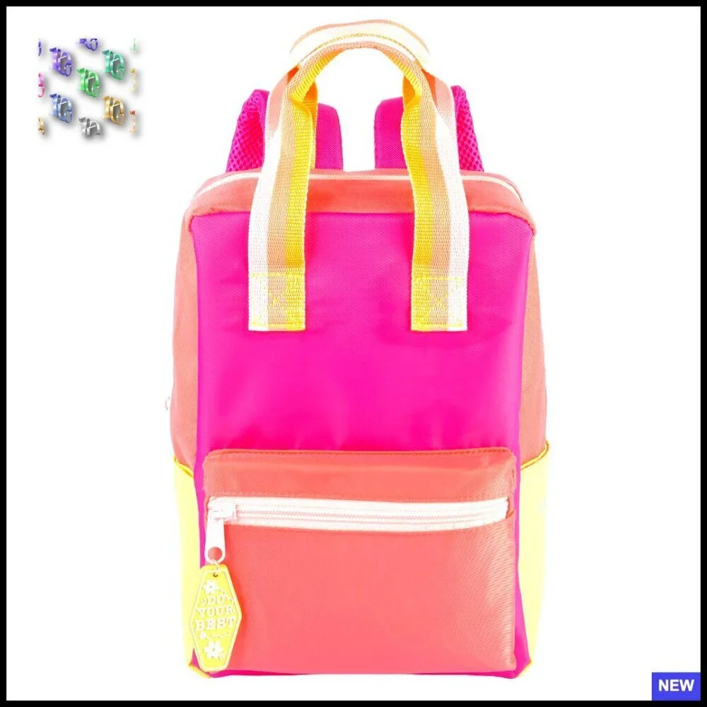 Retro Polyester Backpack Mini Daypack Lightweight School Travel Bookbag